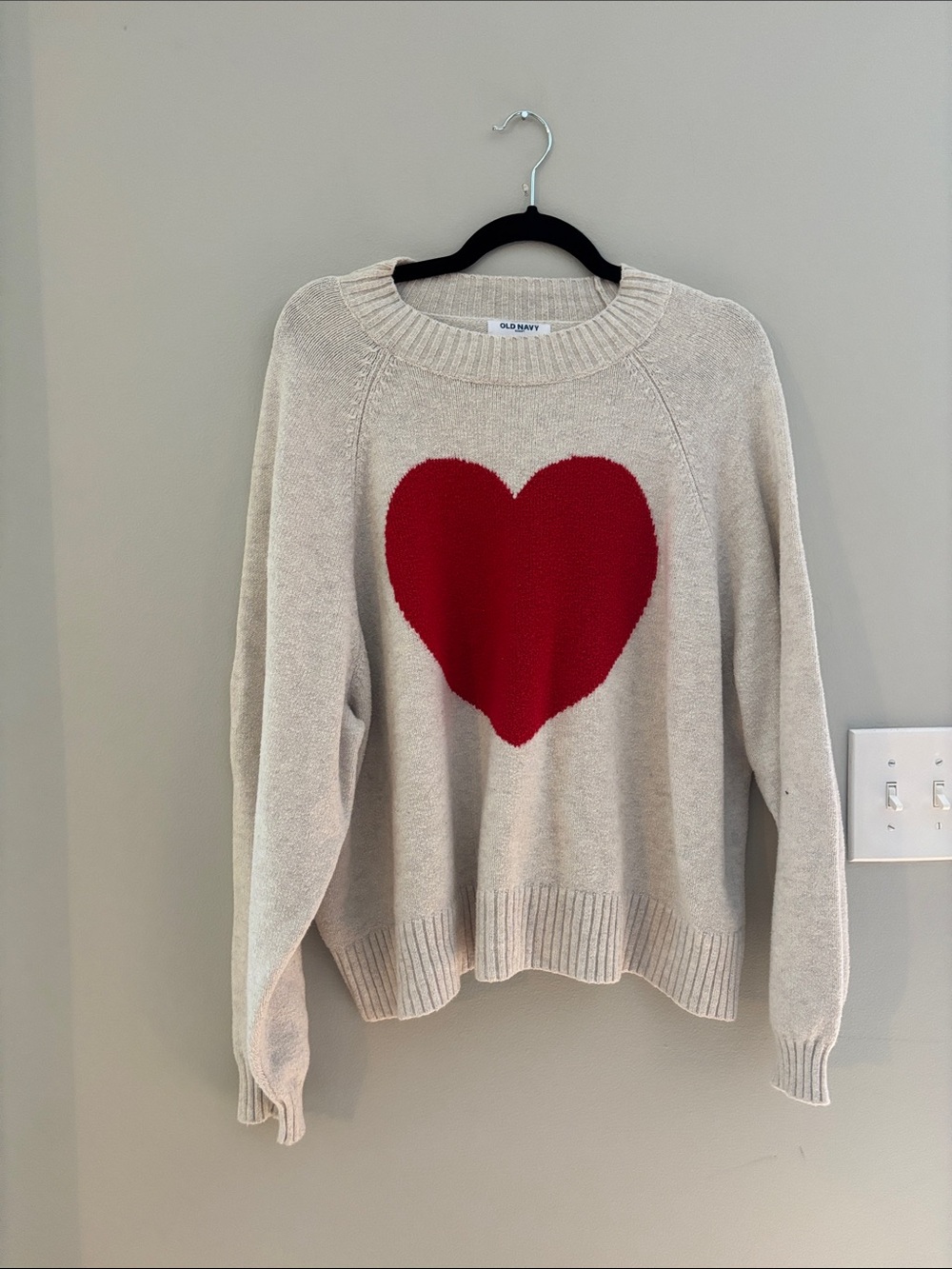 Old Navy Heart Crewneck Sweater